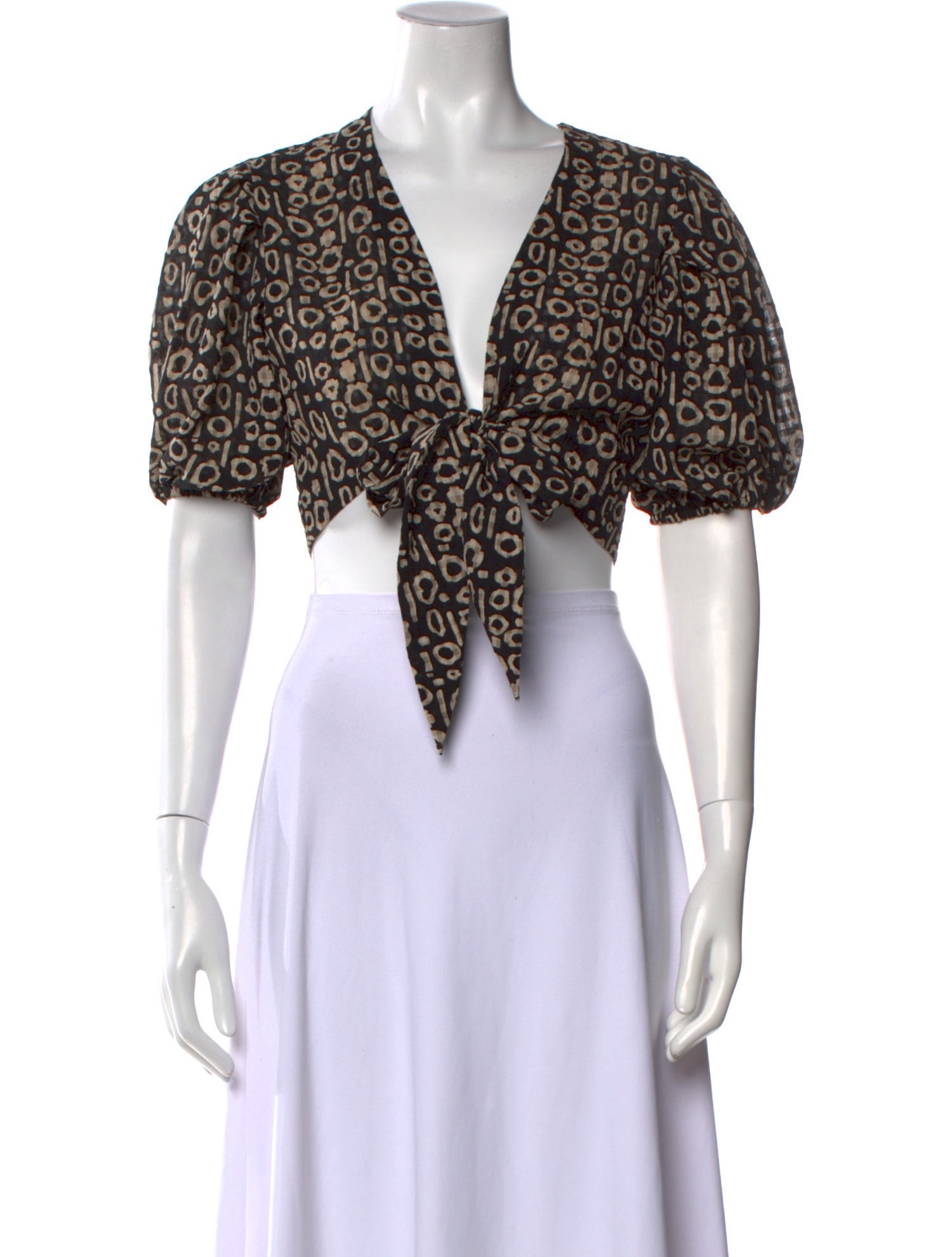 Alexis Floral Print V-Neck Crop Top